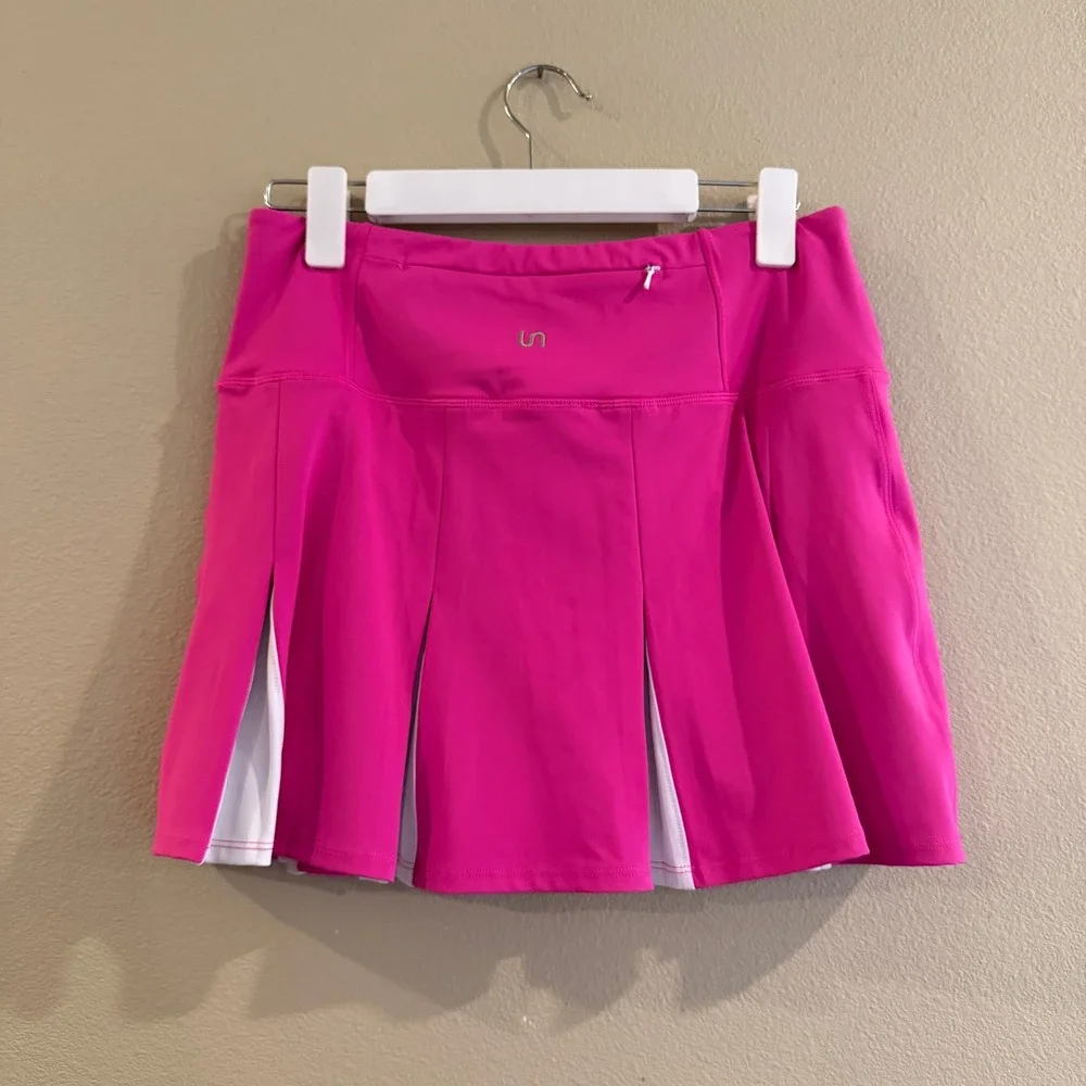 Urban Savage Tennis Skirt Womens Large Pink Pleated Athletic Skort US230 Gym